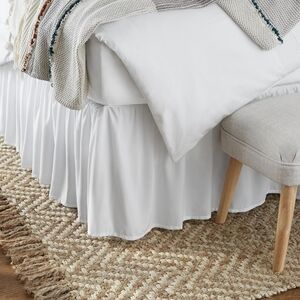 NWT- Queen, Ruffled Bed Skirt - White